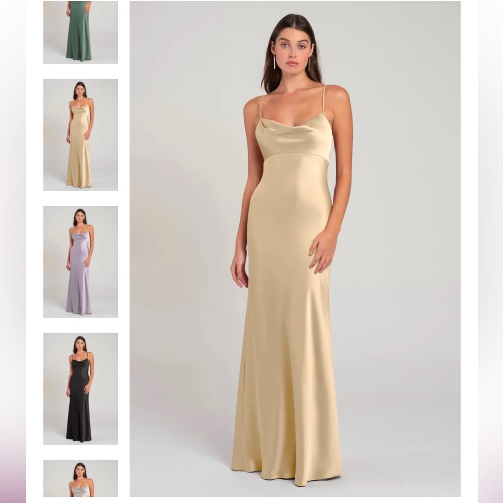 Jenny Yoo Addison Satin Dress - Buttercup
